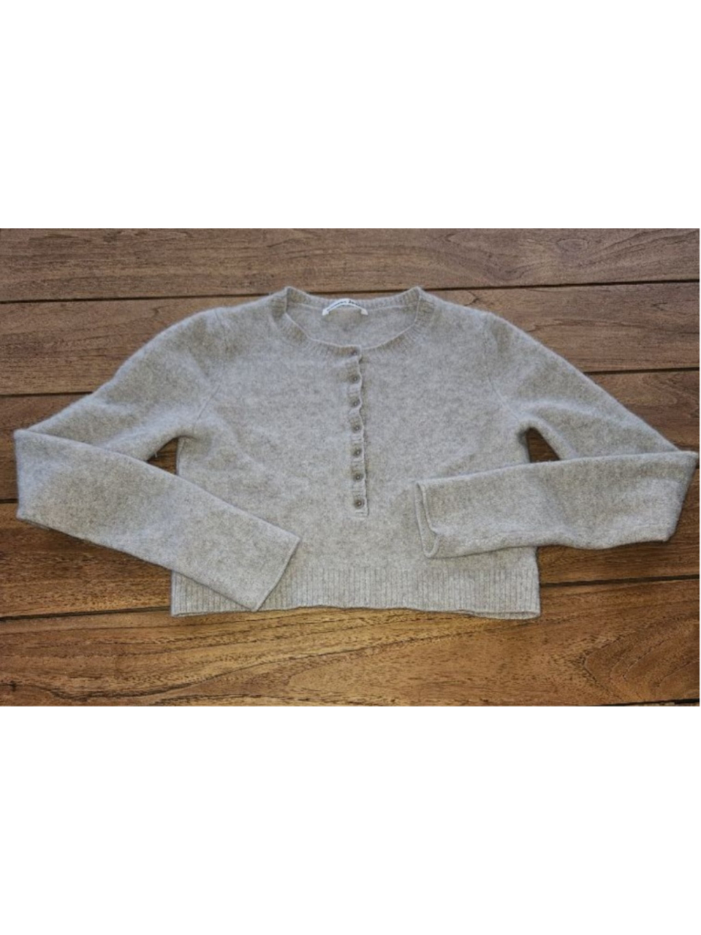 Reformation Cashmere Henley Sweater Size M